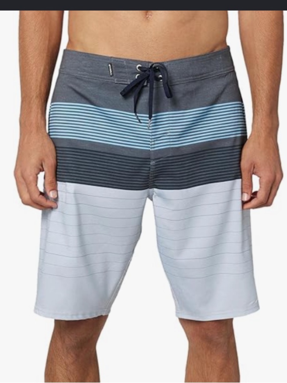 O’Neill gray white blue board swim shorts hyperfreak size 32